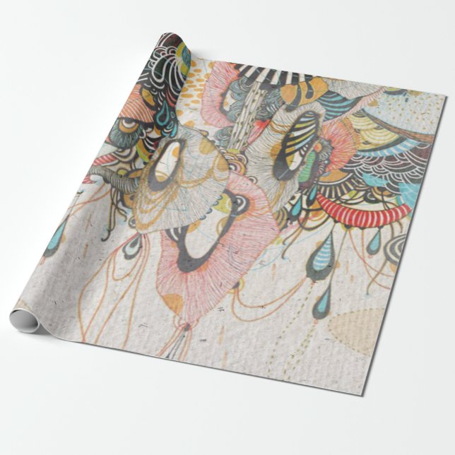 Papel De Presente Rabiscar a Língua da Luz (Desenrolado)