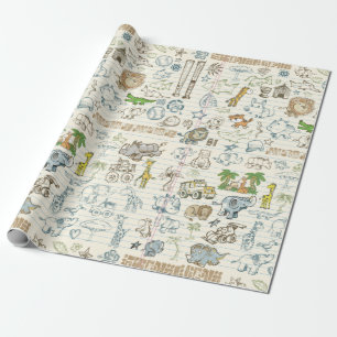 Papel De Presente Rabiscos Crianças