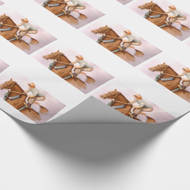 Papel De Presente Race Horse e Jockey (Ponta)