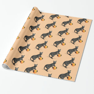 Papel De Presente Racoon que joga o basquetebol
