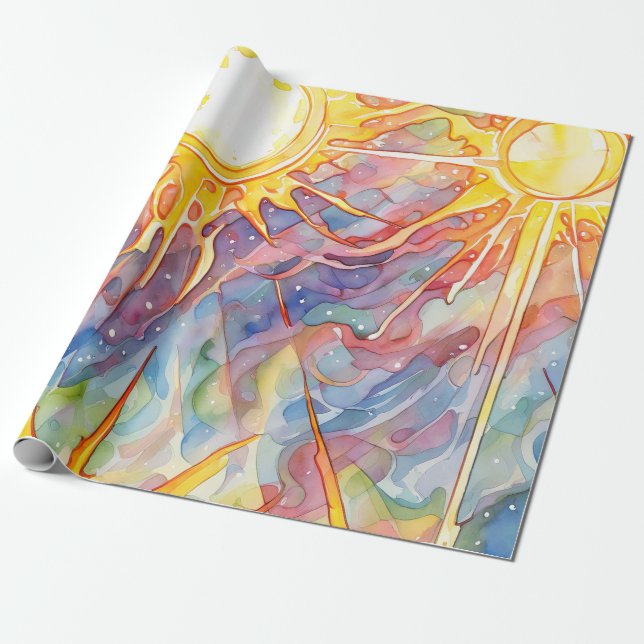 Papel De Presente Radiação do feixe solar (Desenrolado)