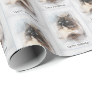 Papel De Presente Ragdoll Cat Birthday