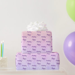 Papel De Presente Rainbow Abstrato Birthday