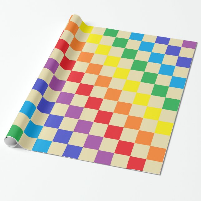 Papel De Presente Rainbow Beige verificado (Desenrolado)