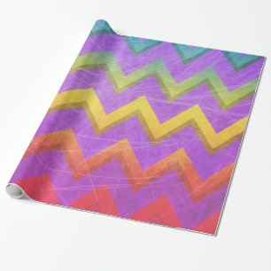 Papel De Presente Rainbow Chevron por Shirley Taylor