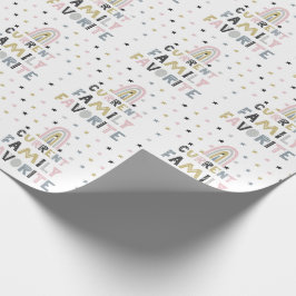 Papel De Presente Rainbow Favorito da Família Atual