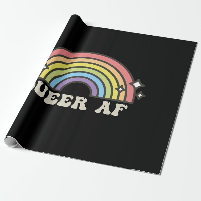 Papel De Presente Rainbow Gay Lésbica Trans Bisexual LGBTQ (Desenrolado)