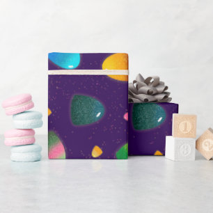 Papel De Presente Rainbow Gumdrop Candy