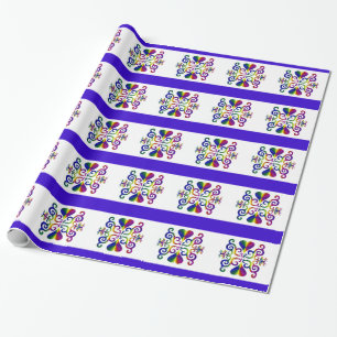 Papel De Presente Rainbow Heart e Lily