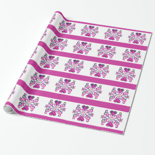 Papel De Presente Rainbow Heart e Lily