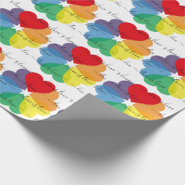 Papel De Presente Rainbow Hearts Love Is Love