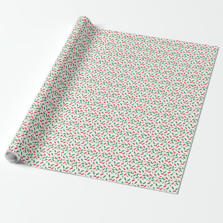 Papel De Presente Rainbow Sprinkles Vermelhos Natal