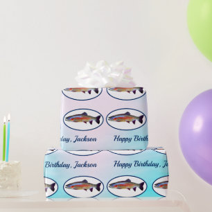 Papel De Presente Rainbow Trout Wrapping Paper