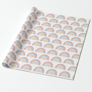 Papel De Presente Rainbow Watercolor Boho Chic