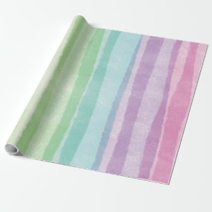 Papel De Presente Rainbow Watercolor Unicorn Party