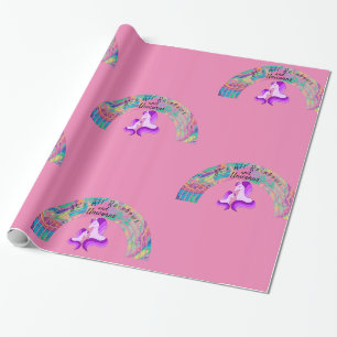 Papel De Presente Rainbows e Unicórnios Psicodélicos Thunder_Cove