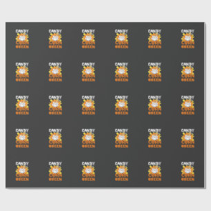Papel De Presente Rainha do Milho Doce Halloween Morcegos Fantasmas