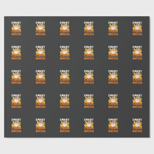 Papel De Presente Rainha do Milho Doce Halloween Morcegos Fantasmas  (Aberto)