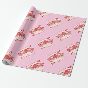 Papel De Presente Rainha dos Corações Arte Vermelha