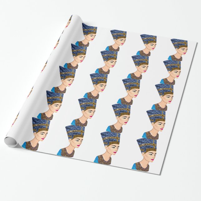 Papel De Presente rainha egípcia nefertiti (Desenrolado)