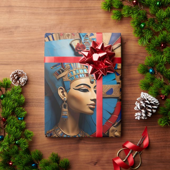 Papel De Presente Rainha Nefertiti (Presente de Natal)
