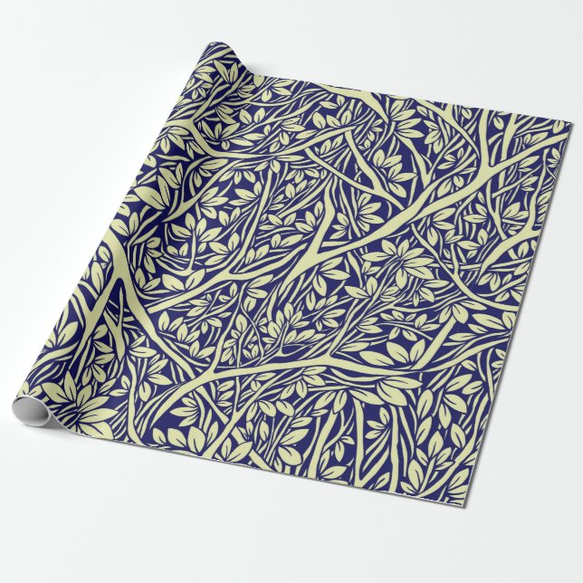 Papel De Presente Ramais de árvores entretecidas de forma artificial (Desenrolado)