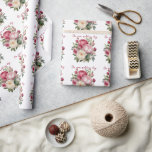 Papel De Presente Ramalhete de Peônias Rosa, Vermelha e Branca para<br><div class="desc">Ramalhete de peônias rosa,  vermelhas e brancas para casamento em um fundo branco. Este papel de embrulho está disponível em todos os tamanhos de rolos. Você pode embrulhar presentes pequenos ou realmente grandes dependendo do tamanho que você escolher.</div>