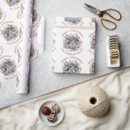 Papel De Presente Ramificações de flores brancas e bagas foto de Nat