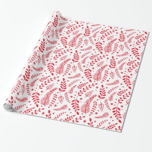 Papel De Presente Ramos de Inverno Feriado
