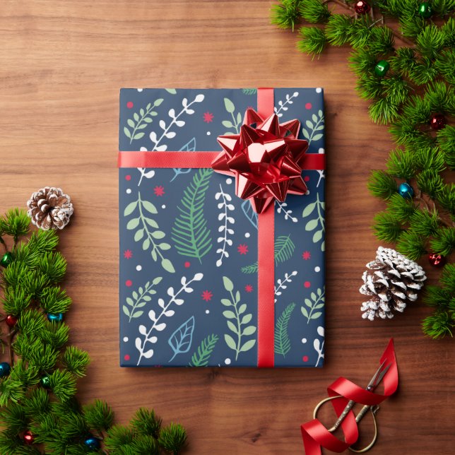 Papel De Presente Ramos de Inverno | Feriado (Presente de Natal)