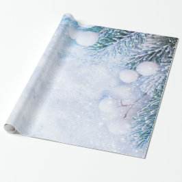 Papel De Presente Ramos de Pinheiro, Neve