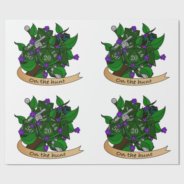 Papel De Presente Ranger Dice Design (Aberto)