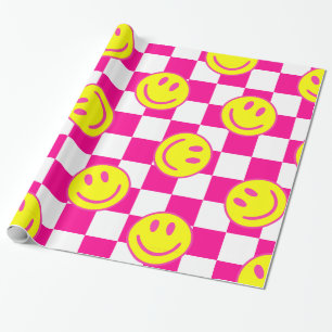 Papel De Presente ranhura de cheque rosa feliz