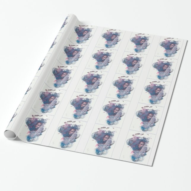 Papel De Presente Rapariga da África (Desenrolado)