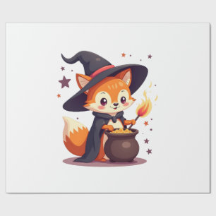 Papel De Presente Rapariga Mágica de Raposa de Halloween � Camiseta