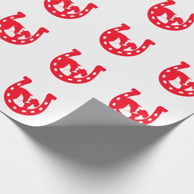 Papel De Presente Rapariga Vermelha e Cavalo (Ponta)
