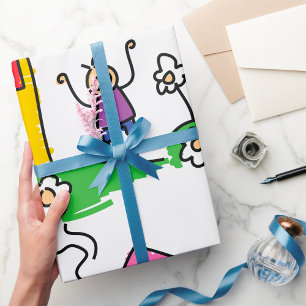 Papel De Presente Rapaz E Um Papel De Envolvimento Em Casa