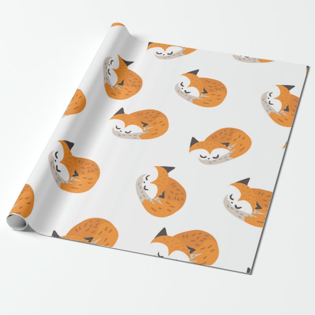 Papel De Presente Rapazes bonitinhos dormem num fundo branco. Mar (Desenrolado)