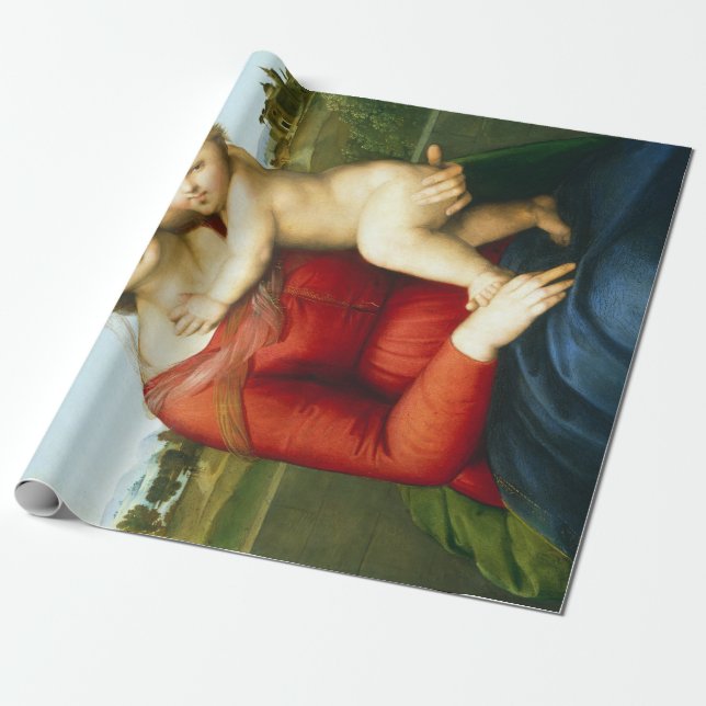 Papel De Presente Raphael The Small Cowper Madonna (Desenrolado)