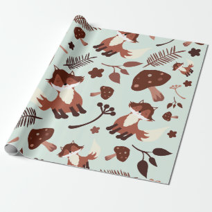 Papel De Presente Raposa Whimsical