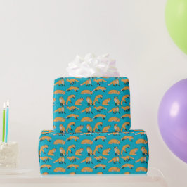 Papel De Presente Raposas Vermelhas