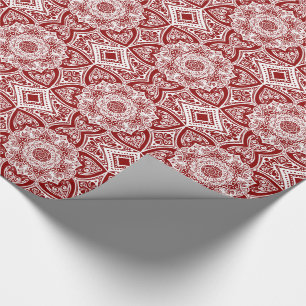 Papel De Presente Raspberry Mandala