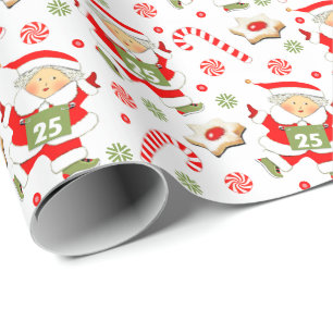 Papel De Presente Rastreamento e Campo de Raparigas em Execução