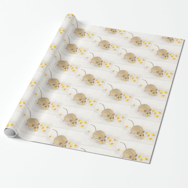 Papel De Presente Rato com Candy Corns (Desenrolado)