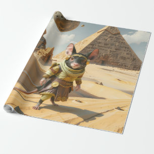Papel De Presente Rato Explorador do Deserto Steampunk 