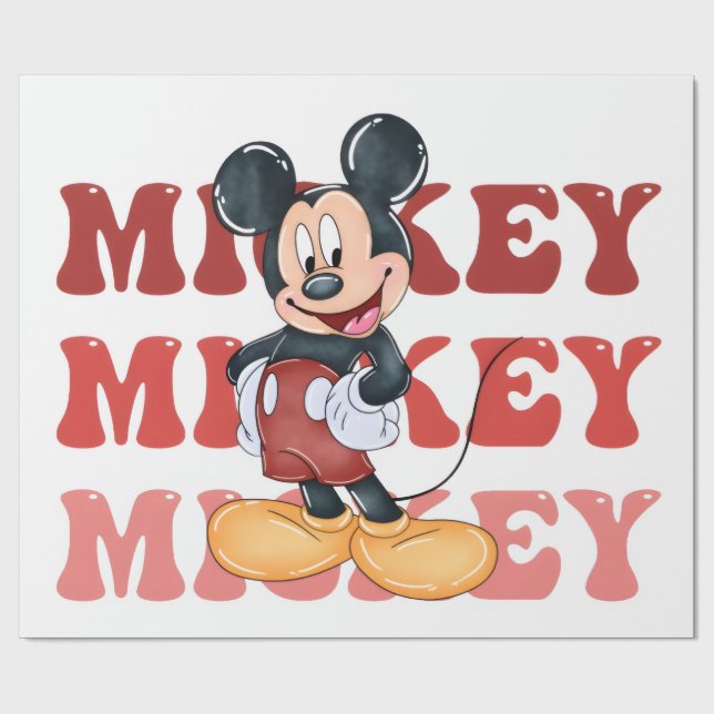 Papel De Presente Rato Mickey (Aberto)
