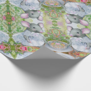 Papel De Presente rato no jardim com amigos Cartão