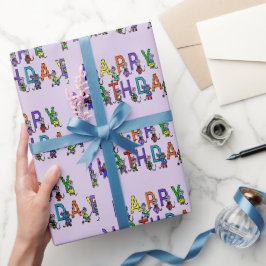 Papel De Presente Ratos de aniversário divertidos