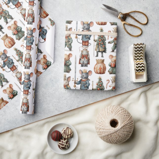 Papel De Presente Ratos de Natal Caprichosos do Quebra-Nozes (Artesanato)