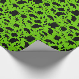 Papel De Presente Ratos - Padrão de horror